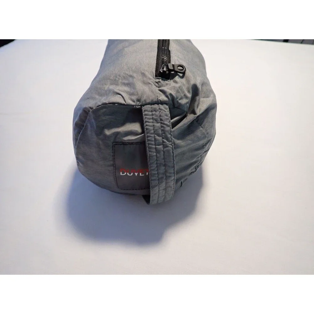 Duvetica Jacket Mens 46 Small Two Tone Gray Navy Down Puffer Hooded Packable